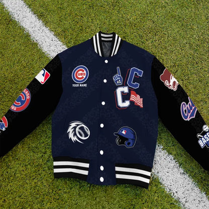 LIMITED EDITION - NEW CUSTOMIZED MLB04 CCS CHICAGO CUBS SATIN VARSITY & BASEBALL JACKETS