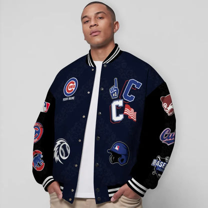 LIMITED EDITION - NEW CUSTOMIZED MLB04 CCS CHICAGO CUBS SATIN VARSITY & BASEBALL JACKETS