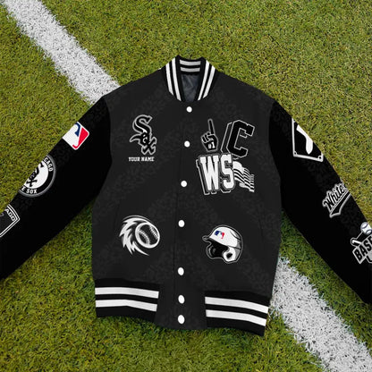 LIMITED EDITION - NEW CUSTOMIZED MLB26 CWS CHICAGO WHITE SOX SATIN VARSITY & BASEBALL JACKETS