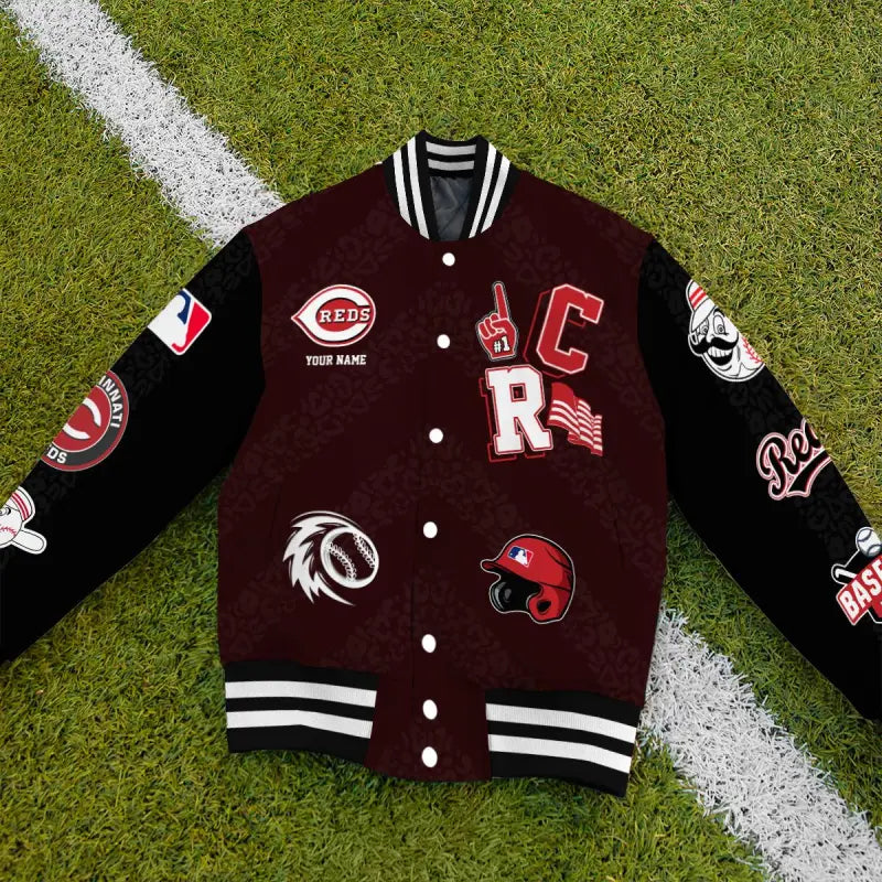 LIMITED EDITION - NEW CUSTOMIZED MLB05 CRS CINCINNATI REDS SATIN VARSITY & BASEBALL JACKETS