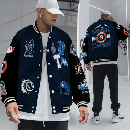LIMITED EDITION - NEW CUSTOMIZED MLB16 DTS DETROIT TIGERS SATIN VARSITY & BASEBALL JACKETS