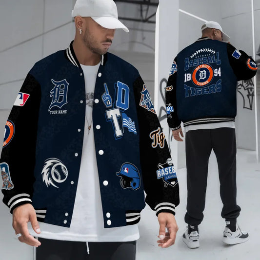 LIMITED EDITION - NEW CUSTOMIZED MLB16 DTS DETROIT TIGERS SATIN VARSITY & BASEBALL JACKETS