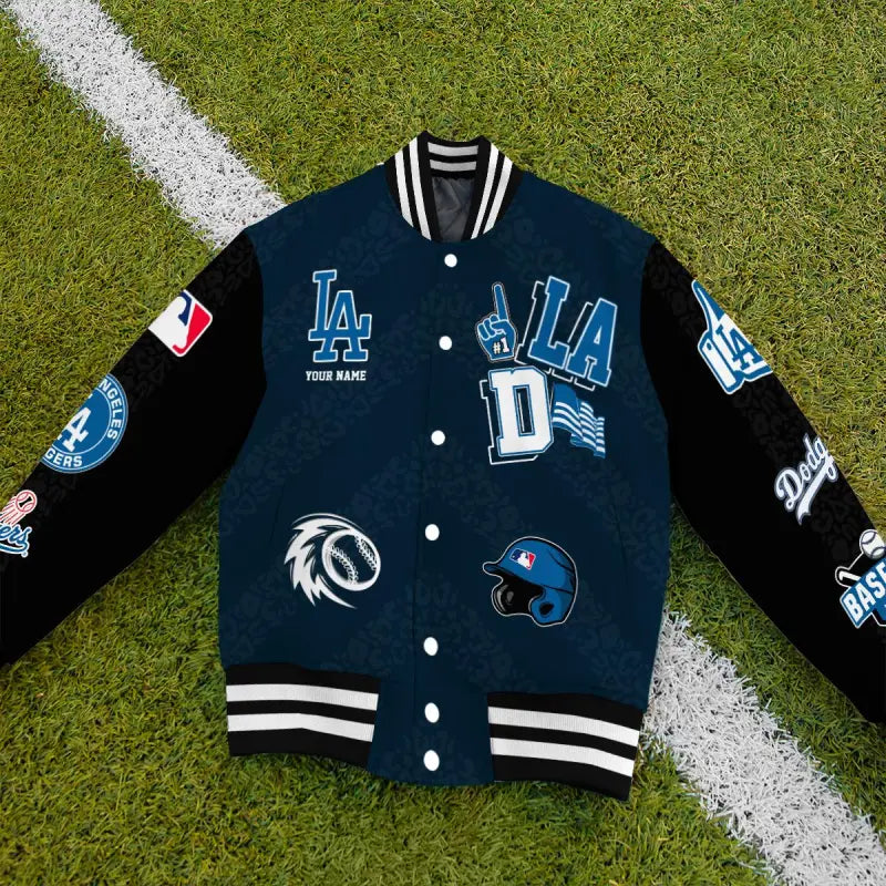 LIMITED EDITION - NEW CUSTOMIZED MLB02 LAD LOS ANGELES DODGERS SATIN VARSITY & BASEBALL JACKETS