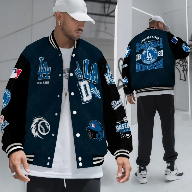 LIMITED EDITION - NEW CUSTOMIZED MLB02 LAD LOS ANGELES DODGERS SATIN VARSITY & BASEBALL JACKETS