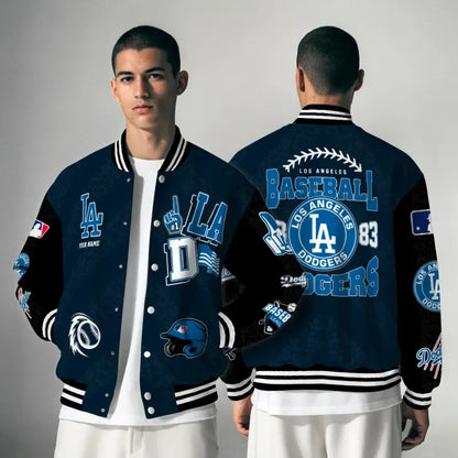 LIMITED EDITION - NEW CUSTOMIZED MLB02 LAD LOS ANGELES DODGERS SATIN VARSITY & BASEBALL JACKETS
