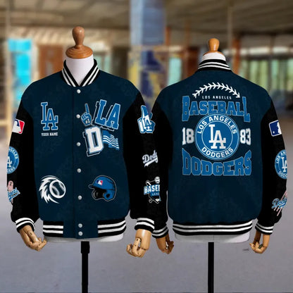 LIMITED EDITION - NEW CUSTOMIZED MLB02 LAD LOS ANGELES DODGERS SATIN VARSITY & BASEBALL JACKETS