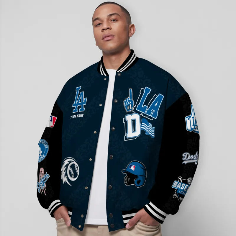 LIMITED EDITION - NEW CUSTOMIZED MLB02 LAD LOS ANGELES DODGERS SATIN VARSITY & BASEBALL JACKETS