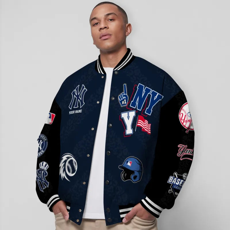 LIMITED EDITION - NEW CUSTOMIZED MLB01 NYY NEW YORK YANKEES SATIN VARSITY & BASEBALL JACKETS