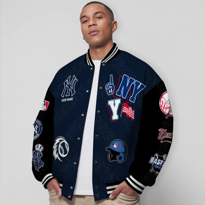 LIMITED EDITION - NEW CUSTOMIZED MLB01 NYY NEW YORK YANKEES SATIN VARSITY & BASEBALL JACKETS