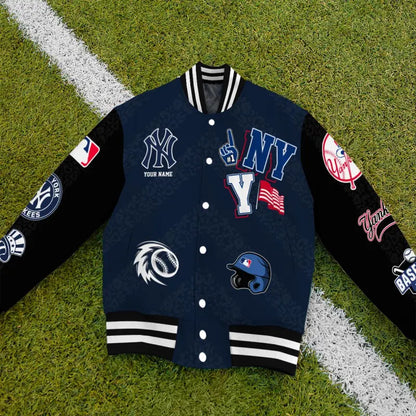 LIMITED EDITION - NEW CUSTOMIZED MLB01 NYY NEW YORK YANKEES SATIN VARSITY & BASEBALL JACKETS