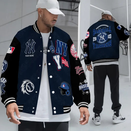 LIMITED EDITION - NEW CUSTOMIZED MLB01 NYY NEW YORK YANKEES SATIN VARSITY & BASEBALL JACKETS