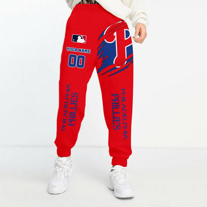 LIMITED EDITION - NEW CUSTOMIZED MLB11 PPS PHILADELPHIA PHILLIES UNISEX LONG PANTS