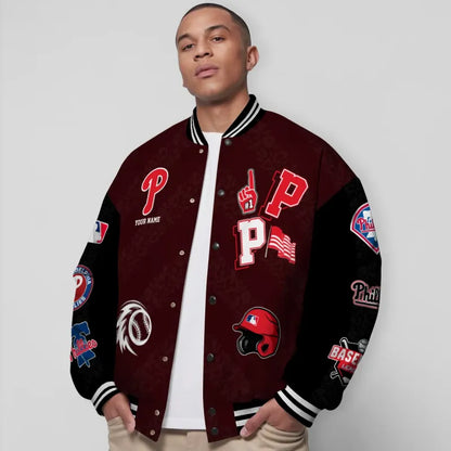 LIMITED EDITION - NEW CUSTOMIZED MLB11 PPS PHILADELPHIA PHILLIES SATIN VARSITY & BASEBALL JACKETS