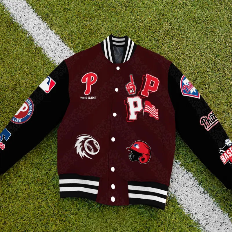 LIMITED EDITION - NEW CUSTOMIZED MLB11 PPS PHILADELPHIA PHILLIES SATIN VARSITY & BASEBALL JACKETS
