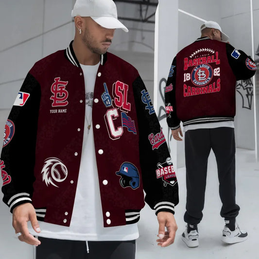 LIMITED EDITION - NEW CUSTOMIZED MLB24 SLC ST. LOUIS CARDINALS SATIN VARSITY & BASEBALL JACKETS