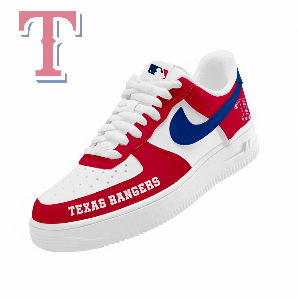 LIMITED EDITION - NEW CUSTOMIZED MLB08 TRS TEXAS RANGERS AF1 SNEAKERS