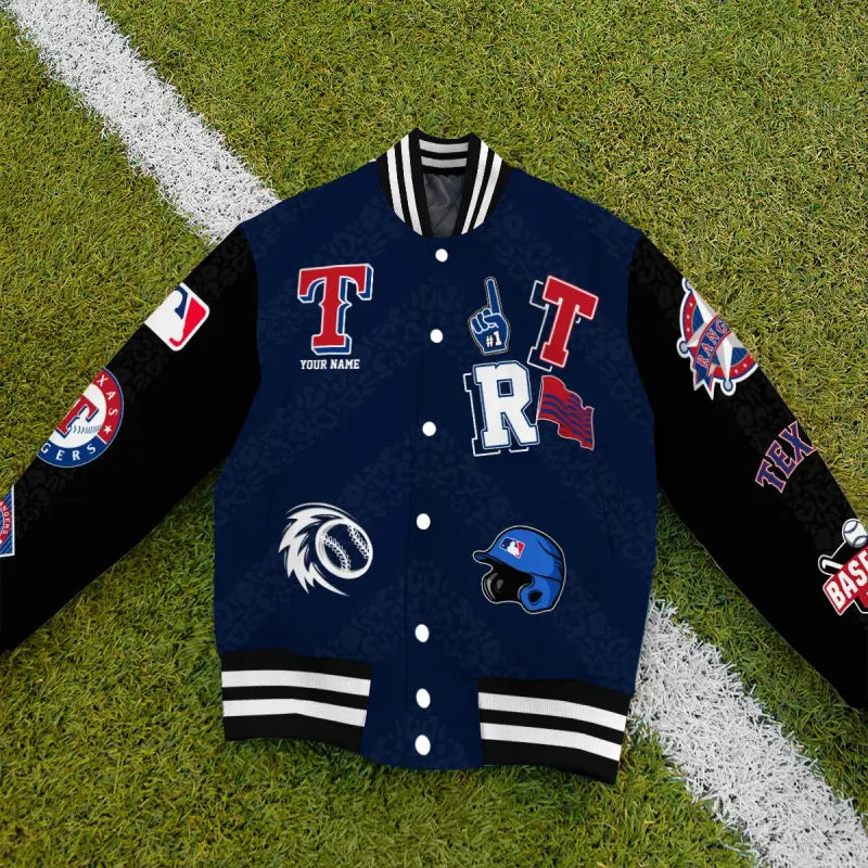 LIMITED EDITION - NEW CUSTOMIZED MLB08 TRS TEXAS RANGERS SATIN VARSITY & BASEBALL JACKETS