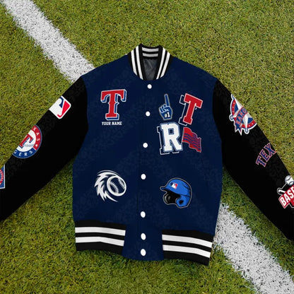 LIMITED EDITION - NEW CUSTOMIZED MLB08 TRS TEXAS RANGERS SATIN VARSITY & BASEBALL JACKETS