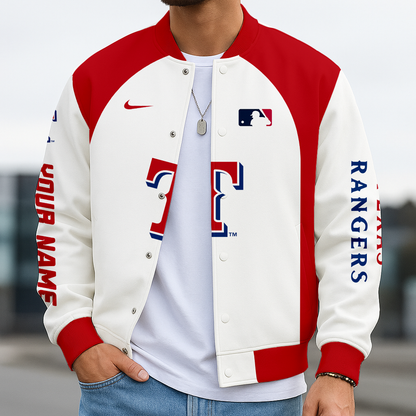 LIMITED EDITION - NEW CUSTOMIZED MLB08 TRS TEXAS RANGERS BASEBALL JACKET, SATIN VARSITY JACKET