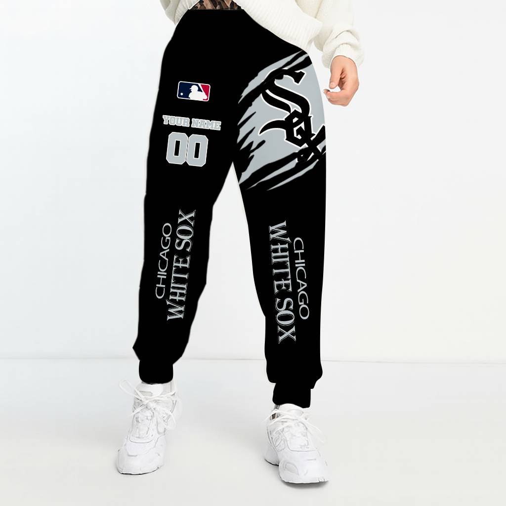 LIMITED EDITION - NEW CUSTOMIZED MLB26 CWS CHICAGO WHITE SOX UNISEX LONG PANTS