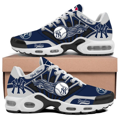 LIMITED EDITION - NEW CUSTOMIZED MLB01 NYY NEW YORK YANKEES UNISEX AIR MAX PLUS SNEAKERS