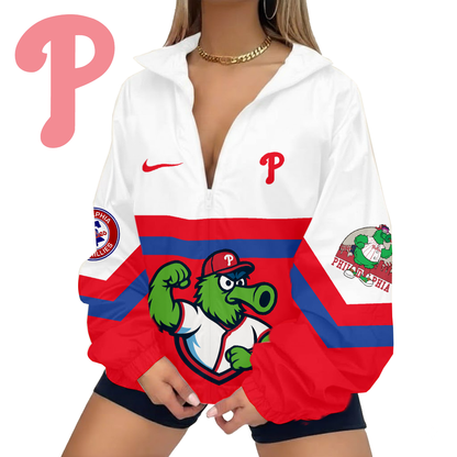 LIMITED EDITION - NEW CUSTOMIZED MLB11 PPS PHILADELPHIA PHILLIES V-NECK ZIPPER JACKET