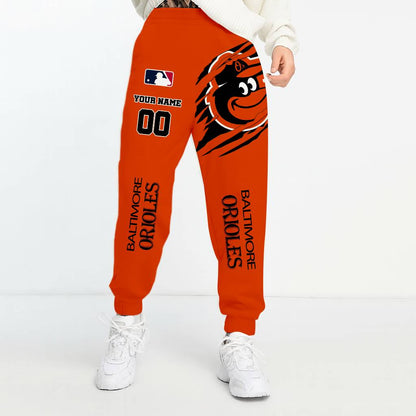 LIMITED EDITION - NEW CUSTOMIZED MLB25 BOS BALTIMORE ORIOLES UNISEX LONG PANTS