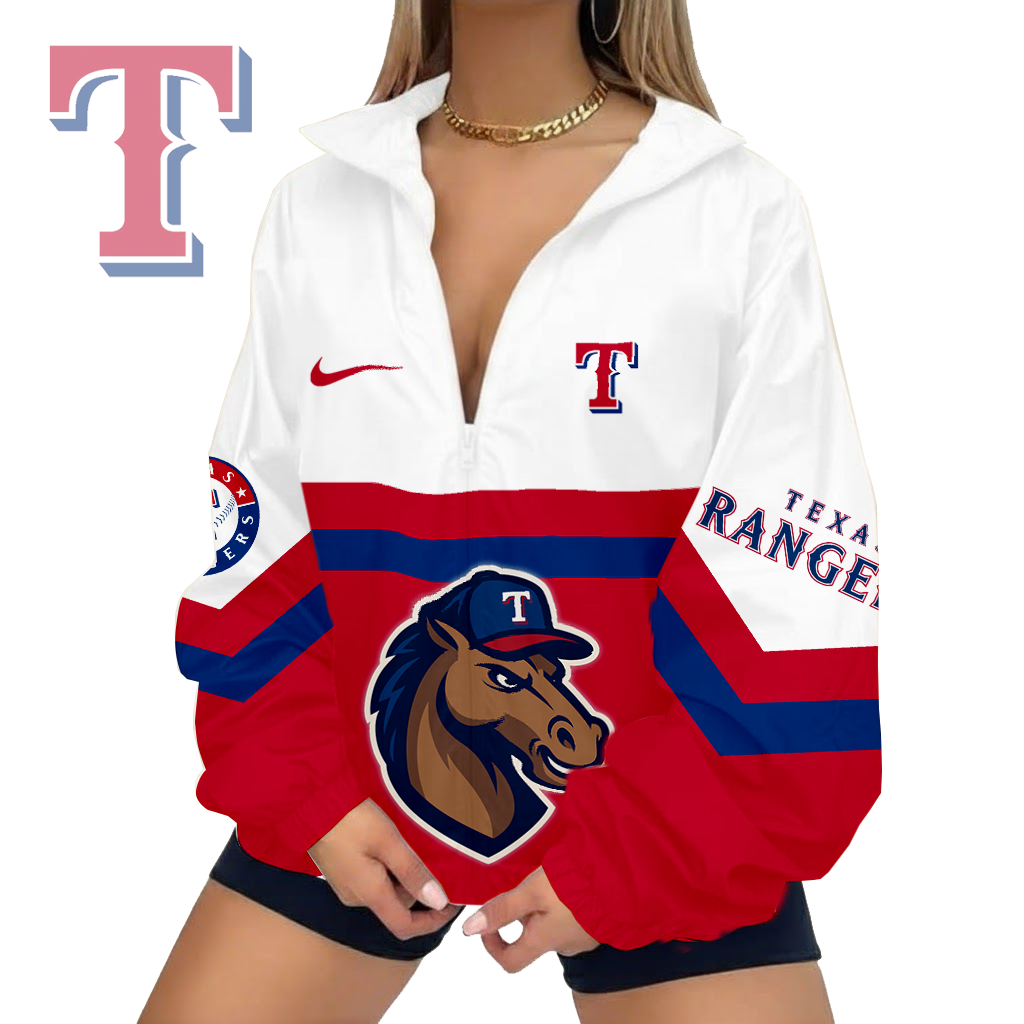 LIMITED EDITION - NEW CUSTOMIZED MLB08 TRS TEXAS RANGERS V-NECK ZIPPER JACKET